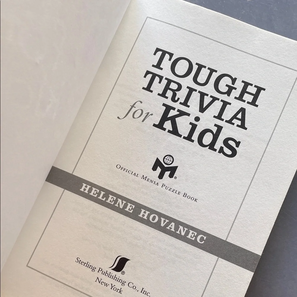 Tough Trivia for Kids Book